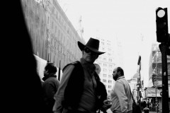 Streetscene with Cowboy, Madrid, 2017.